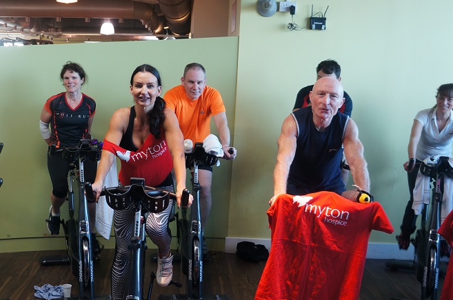 The Myton Hospices - Blog - Tracey Milner Spinathon Warwick Coventry Leamington Spa Rugby Header