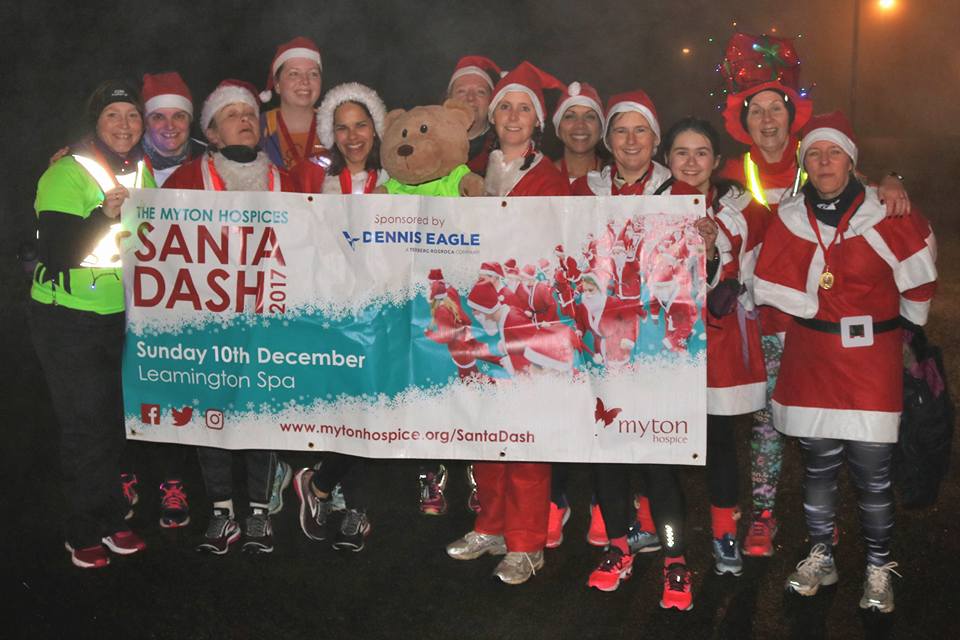 The Myton Hospices - Santa Dash 2017 - Step it up - Warwick Coventry Leamington Spa Rugby