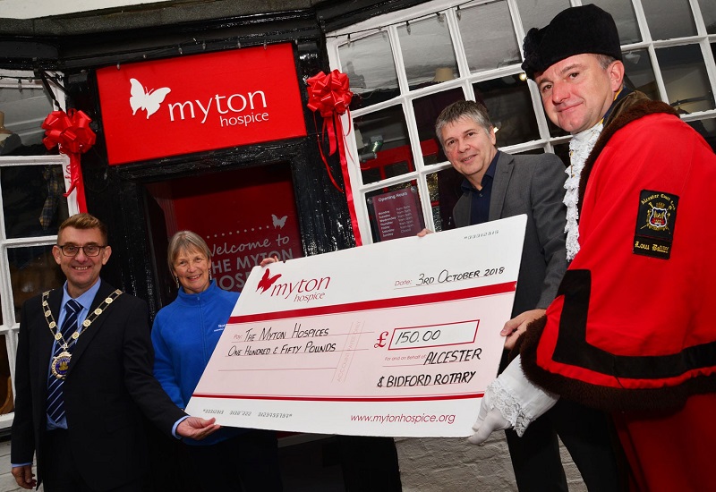 The Myton Hospices - Alcester Shop Opening - Rotary Club Donation - Photo by Jon Mullis Bullivant Media