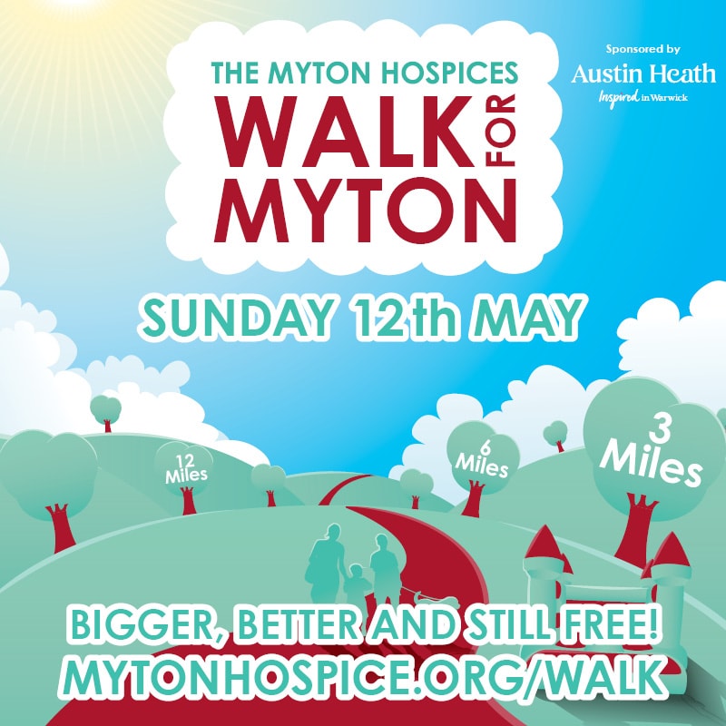 The Myton Hospices - Walk for Myton social media post