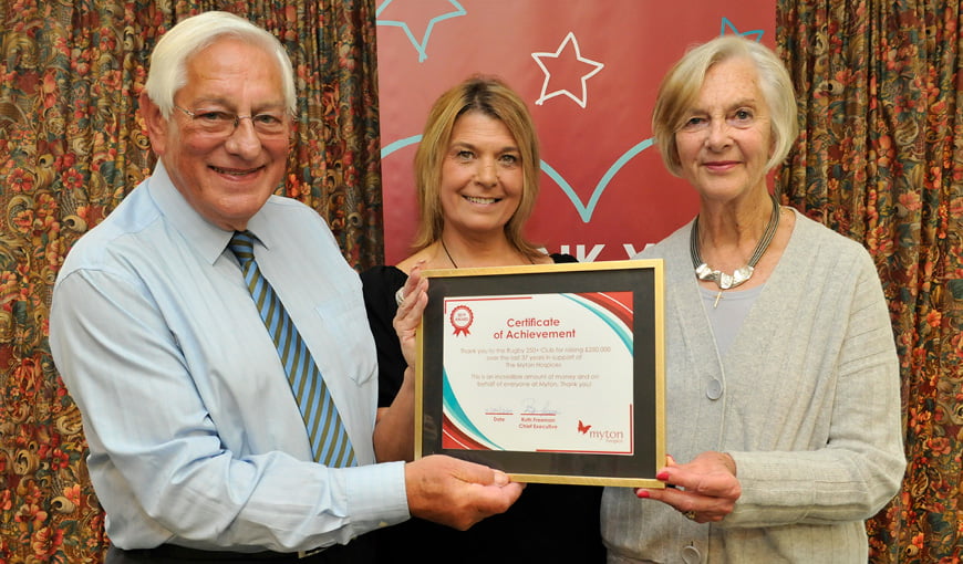 Hospice Care Week 2019 - Rugby 250+ Club - The Myton Hospices - Warwickshire - Coventry - Leamington Spa Hospice Care Week 2019 - Rugby 250+ Club - The Myton Hospices - Warwickshire - Coventry - Leamington Spa