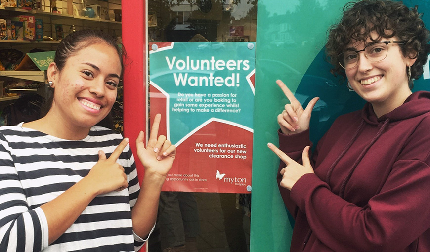 Retail Volunteering Team - The Myton Hospices - Warwickshire - Coventry - Rugby - Leamington Spa