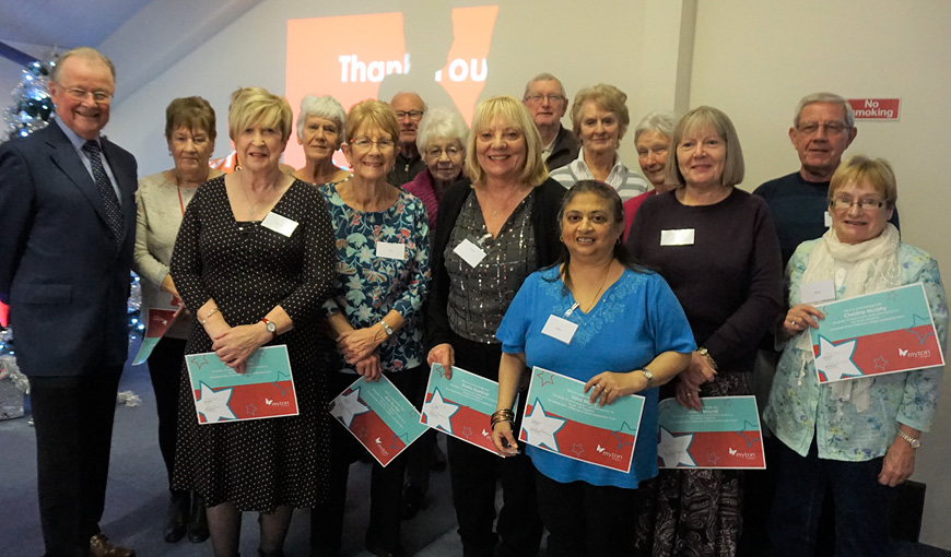 Long Service Awards - Volunteering - The Myton Hospices - Warwickshire - Coventry - Rugby - Leamington Spa - Volunteers