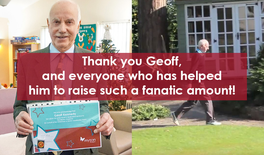 Geoff Kenndy - The Myton Hospices - Warwickshire - Leamington Spa - Coventry - Rugby - Rugby 250+ Club - 2.6 Challenge - Fundraising