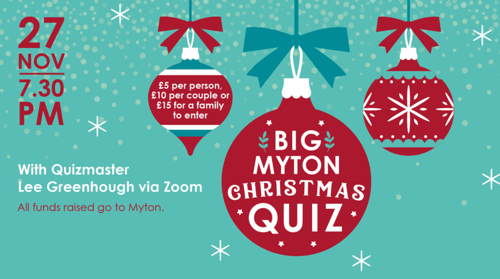 The Myton Hospices - Big Christmas Quiz 2020 Mid Page Banner