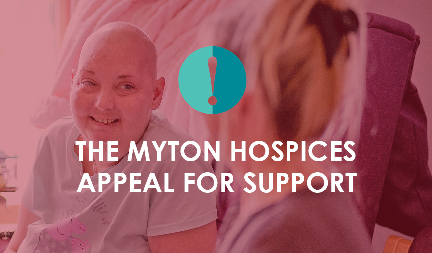 The Myton Hospices - Blog Header - Patient and Nurse with Appeal Branding