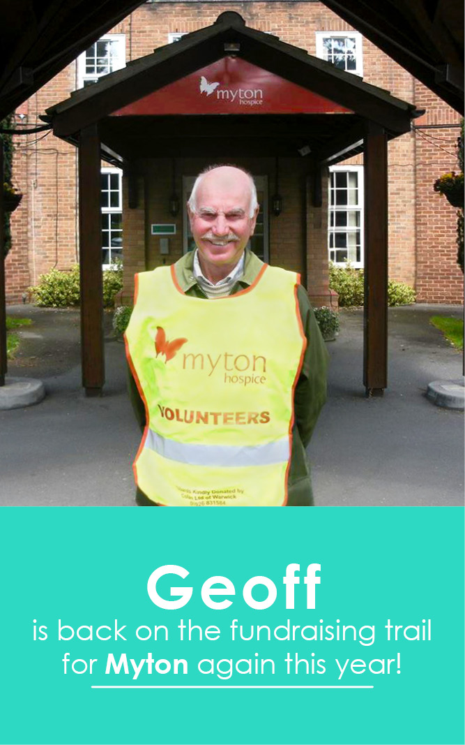 Geoff Kennedy - The Myton Hospices - Warwickshire - Coventry - Rugby - Warwick - Fundraising - Marathon - Walking