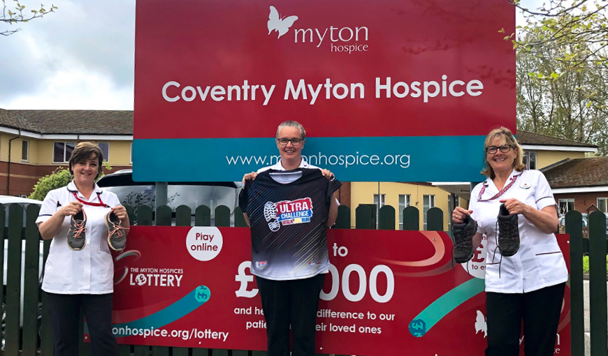 The Myton Hospices - Myton Magic - Therapy Team - Nicola Woolvine - Susan Fraser - Kathryn Howell - South Coast Ultra Challenge - Warwickshire - Coventry - Rugby - Leamington Spa - Warwick