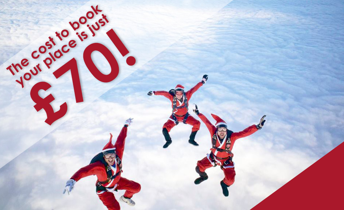 The Myton Hospices - Myton Hospice - Santa Skydive - Warwickshire - Coventry - Warwick - Rugby - Leamington Spa - Fundraising - Event - Festive - Christmas