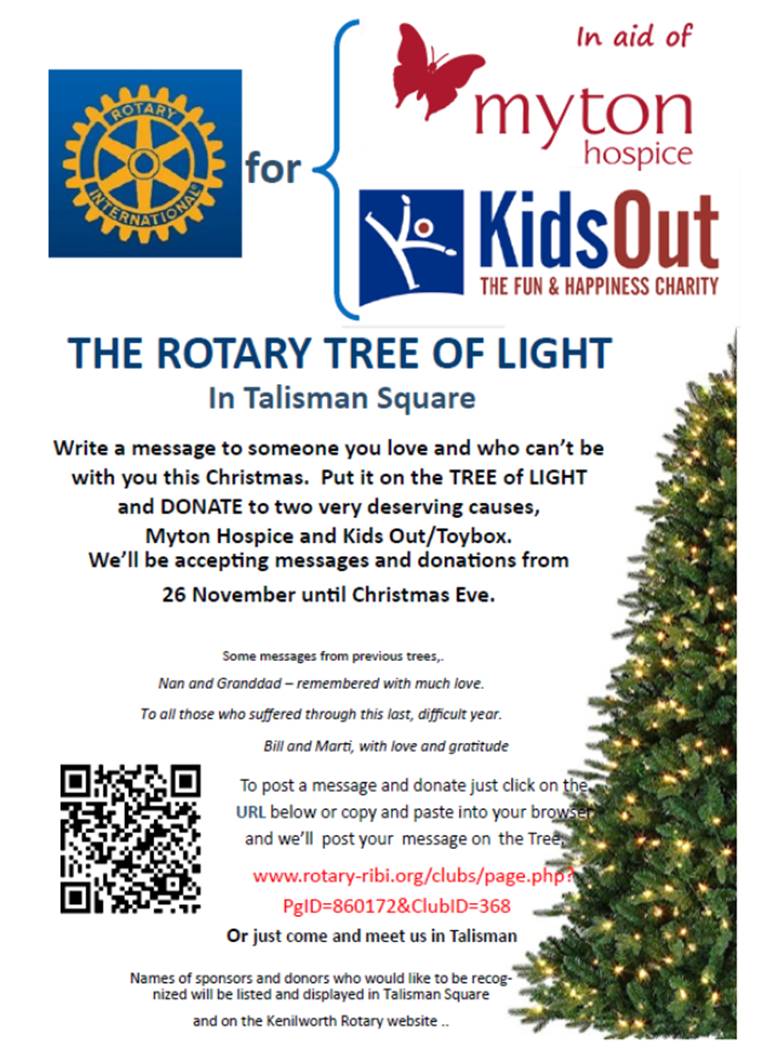 The Myton Hospices - Myton Hospice - Rotary Tree of Light - Warwickshire - Warwick - Coventry - Leamington Spa - Rugby