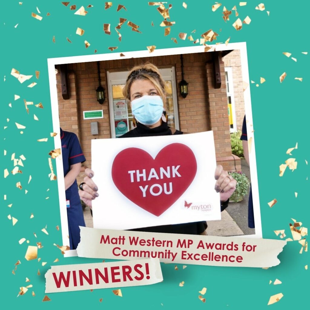 The Myton Hospices - Matt Western MP Awards Thank You