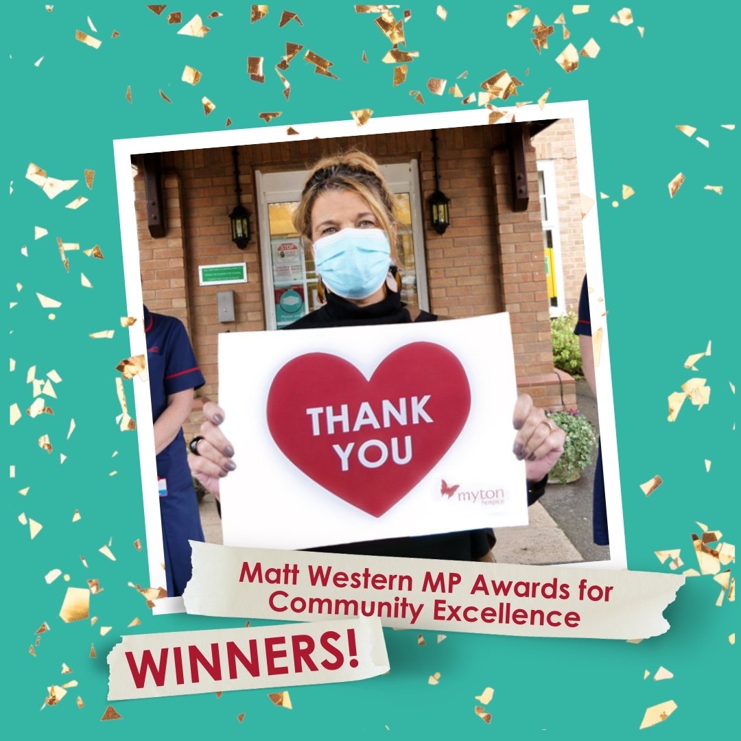 The Myton Hospices - Matt Western MP Awards Thank You