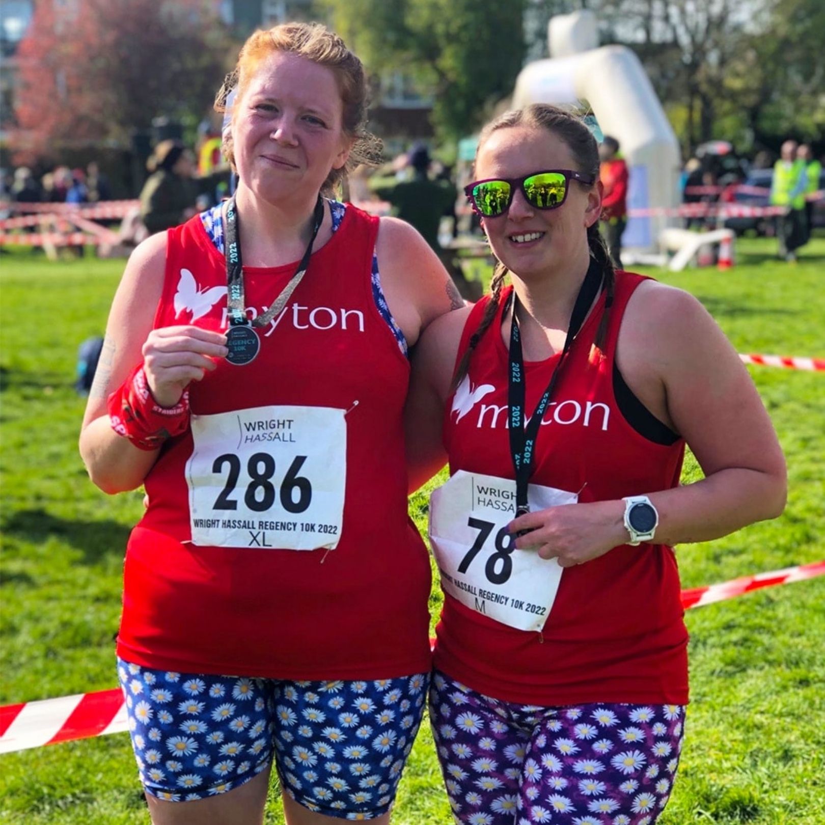 Daughters Gill and Teresa completed the Regency Run