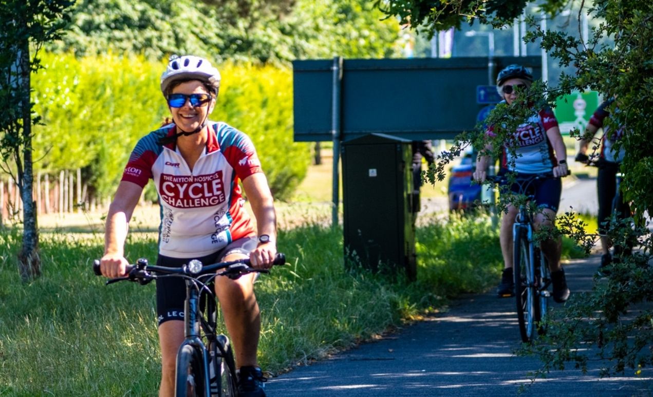 Cyclists en route at the Cycle Challenge 2022