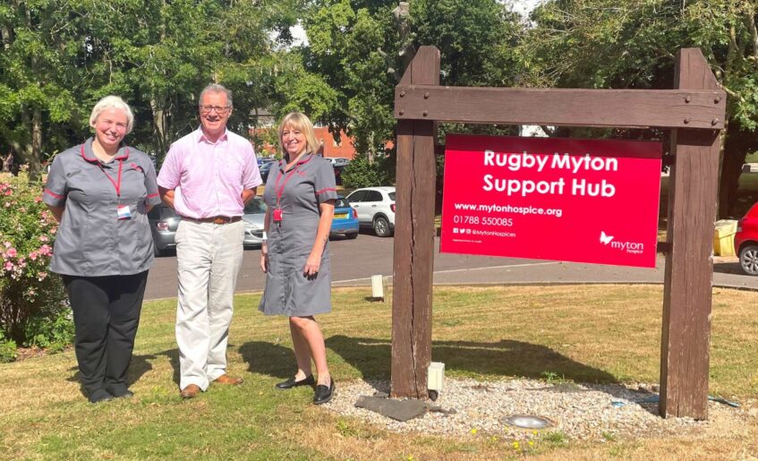 MP Mark Pawsey with Myton at Home Nurses at Rugby Myton Support Hub