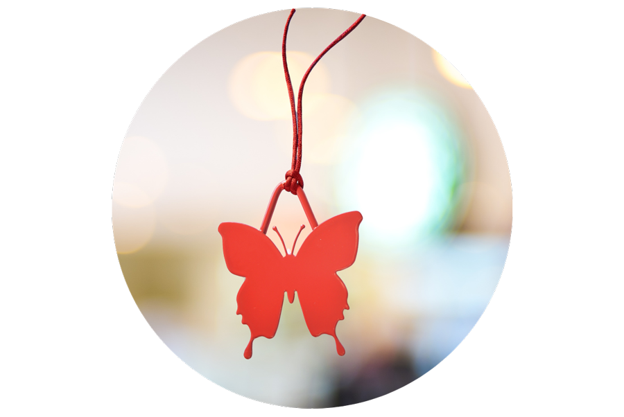 MyMyton Red Hanging Butterfly