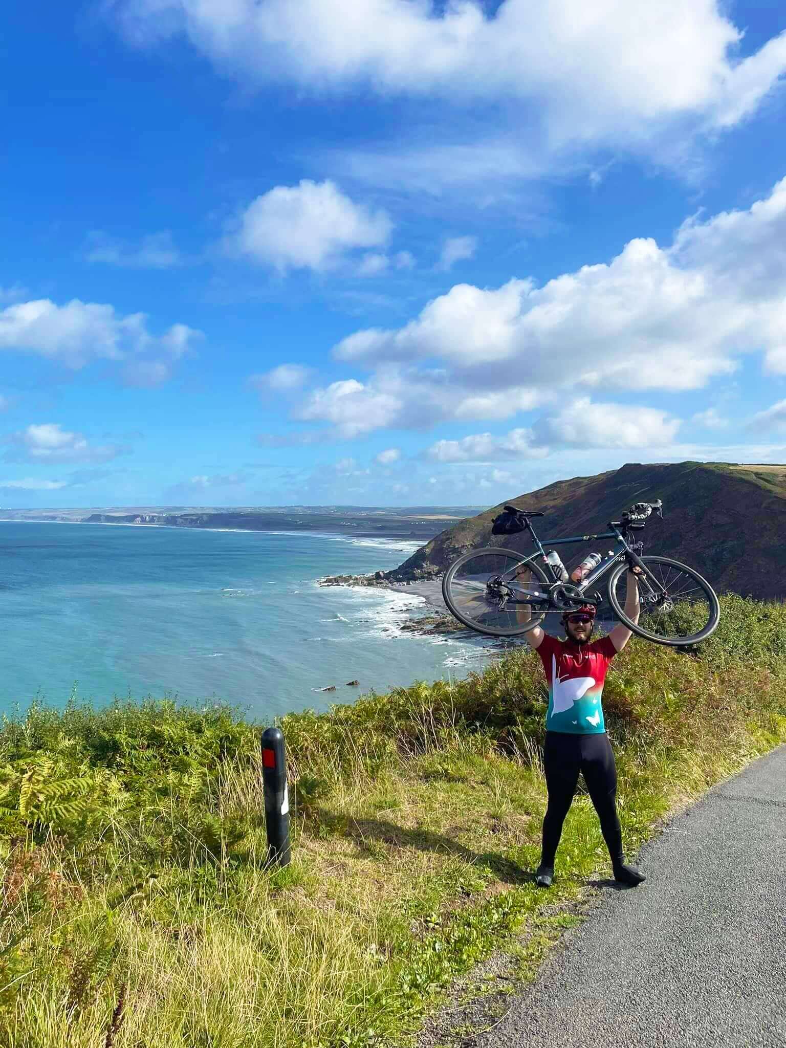 3-min local lad on the coast with his bike