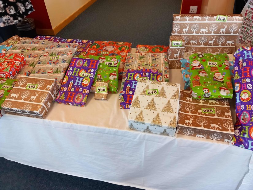 The Myton Hospices - Festive Family Fun Day Prize Table The Myton Hospices - Festive Family Fun Day Prize Table