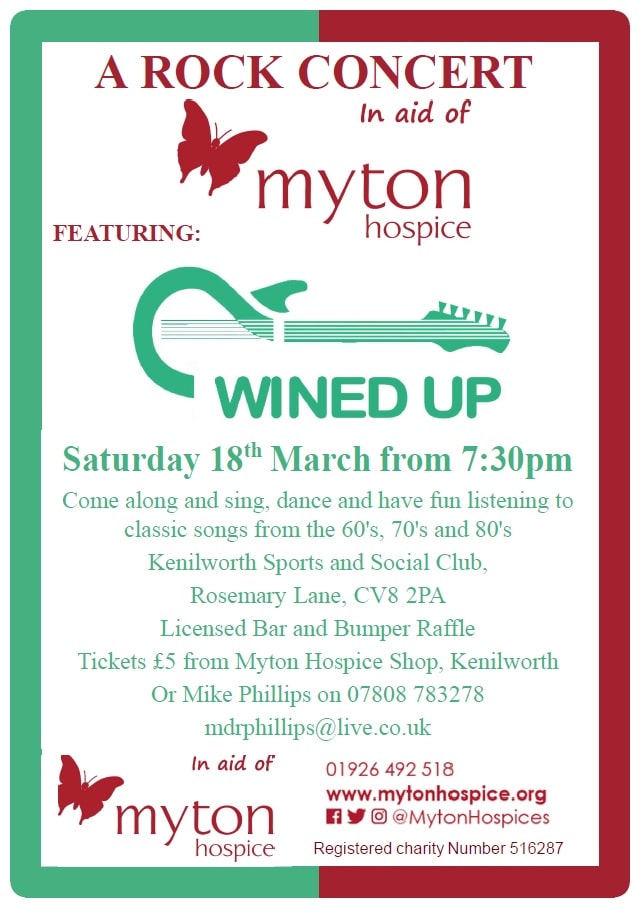 The Myton Hospices - The Rock Concert Wined Up - In Aid Of Poster 2023-min