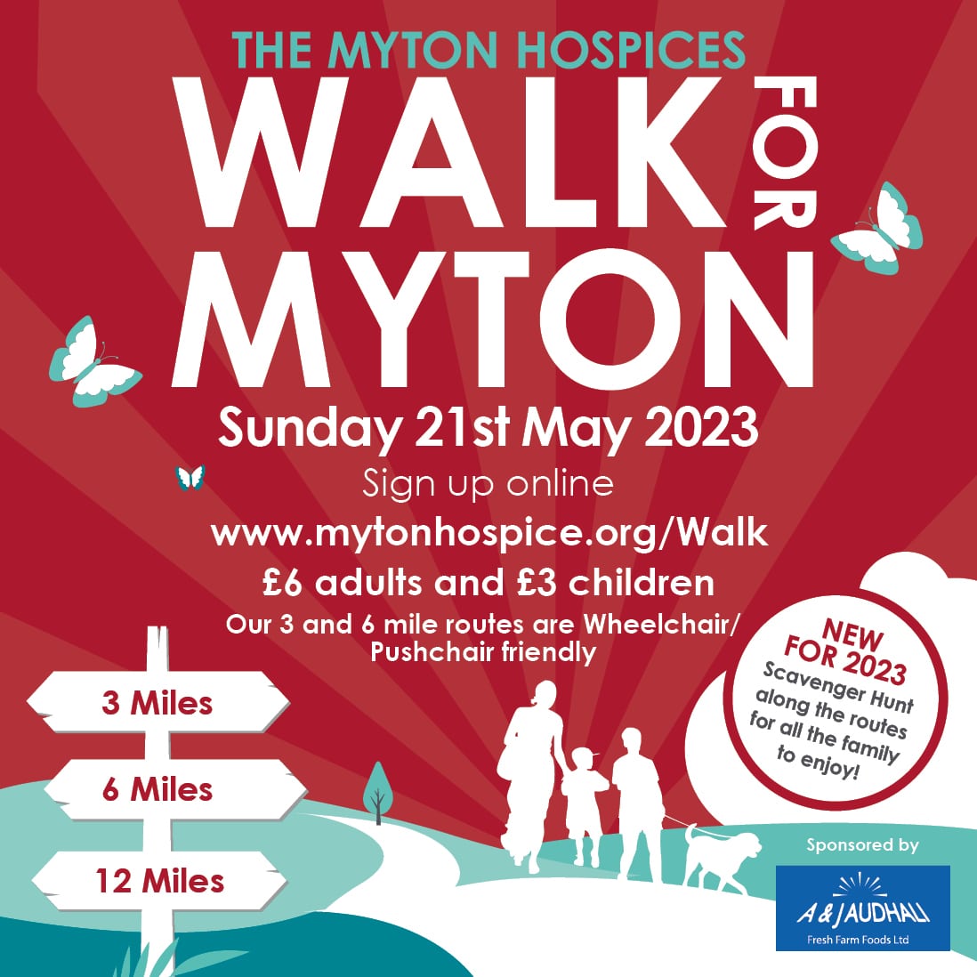 The Myton Hospices - Walk for Myton 2023 - Social Share