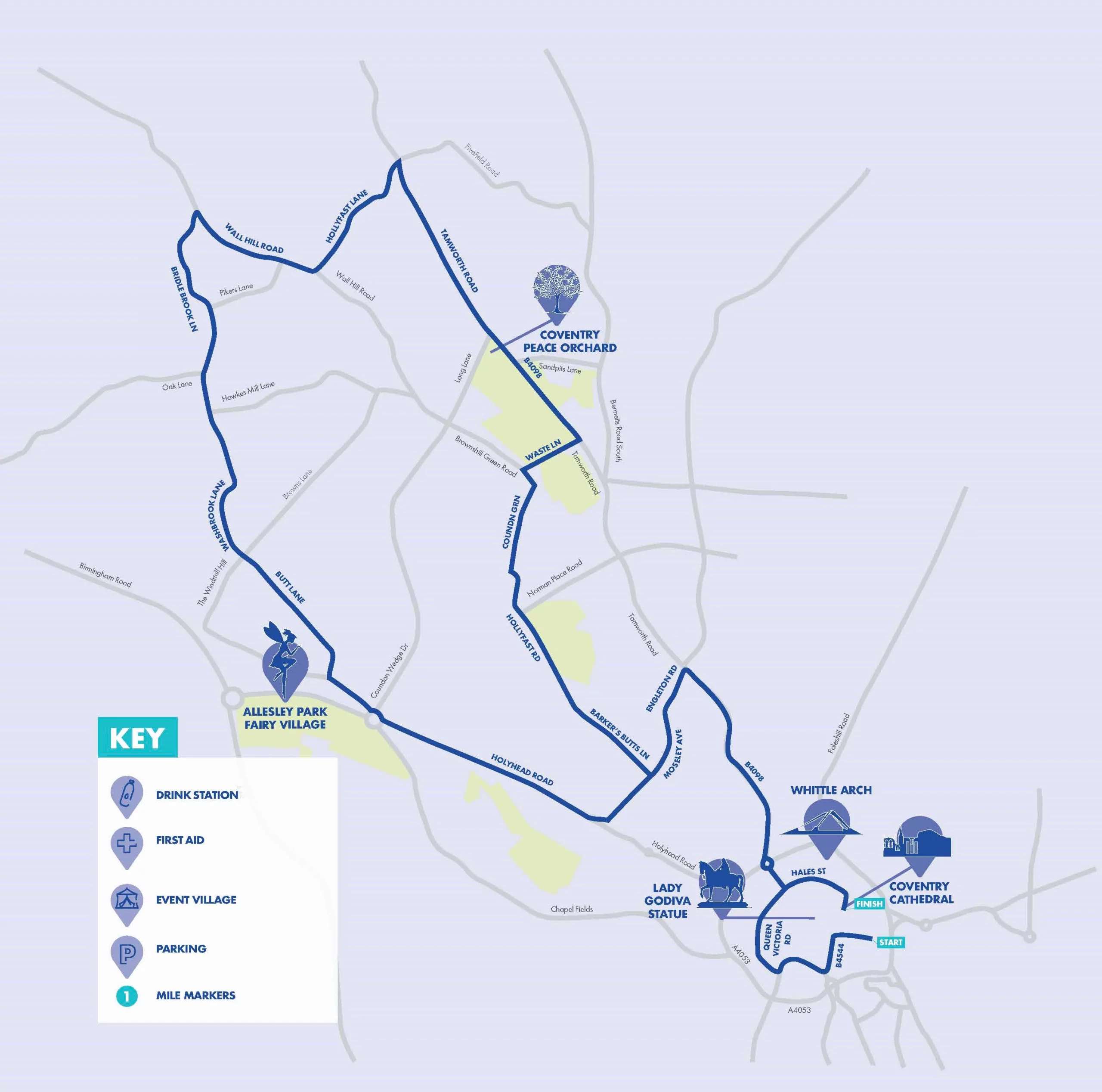 The Myton Hospices - coventry-route-map