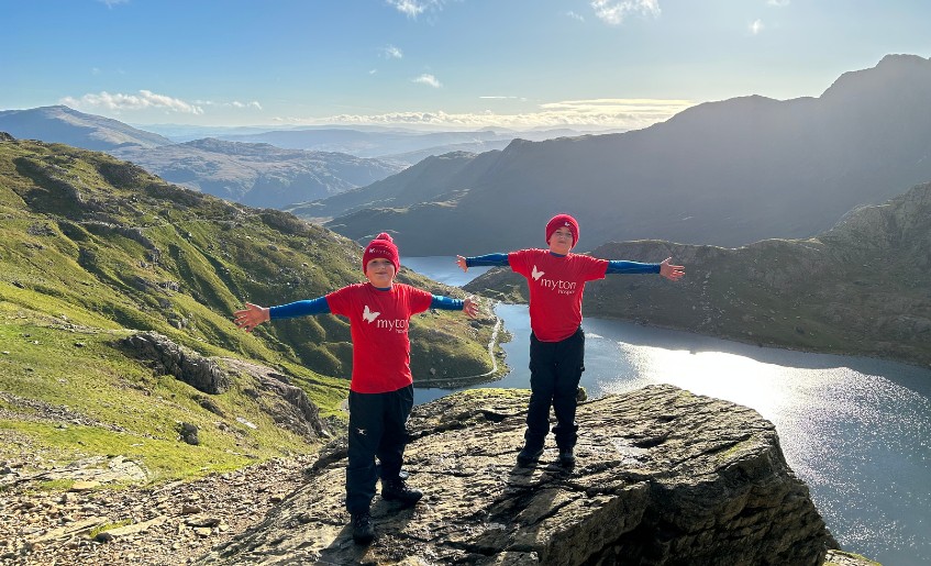 The Myton Hospices - Alex and Edward climbing Snowdon