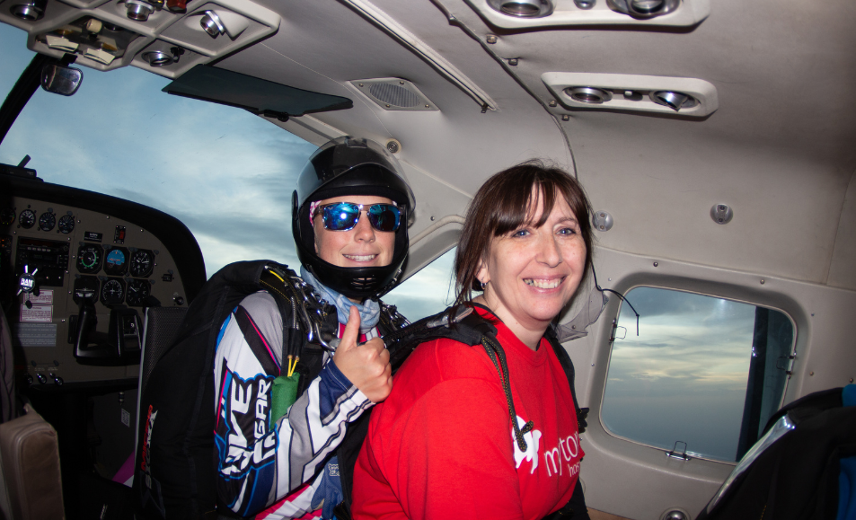 The Myton Hospices - Debbie Marshall conquering our Skydive