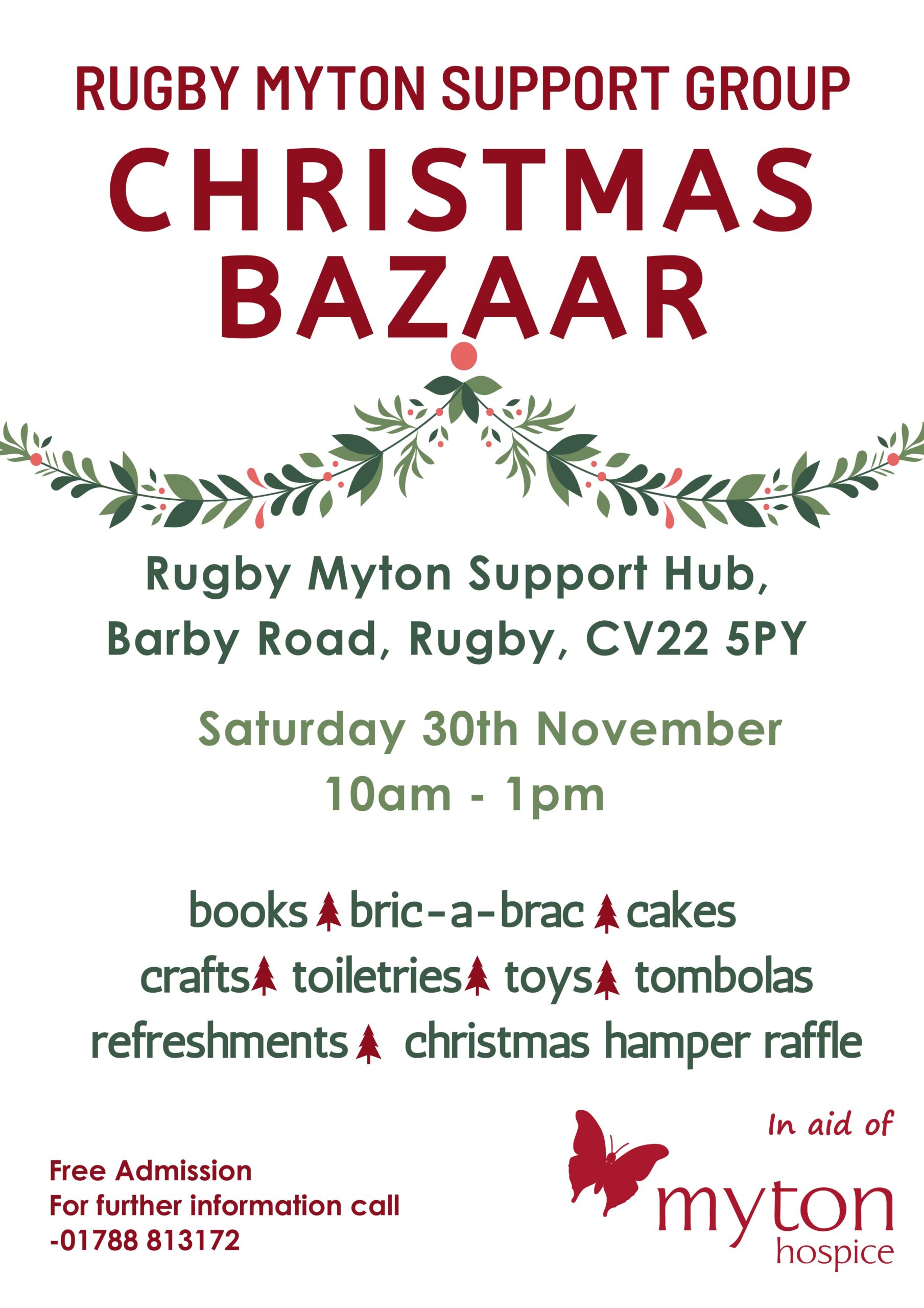 The Myton Hospices - Rugby Myton Support Group Christmas Bazaar