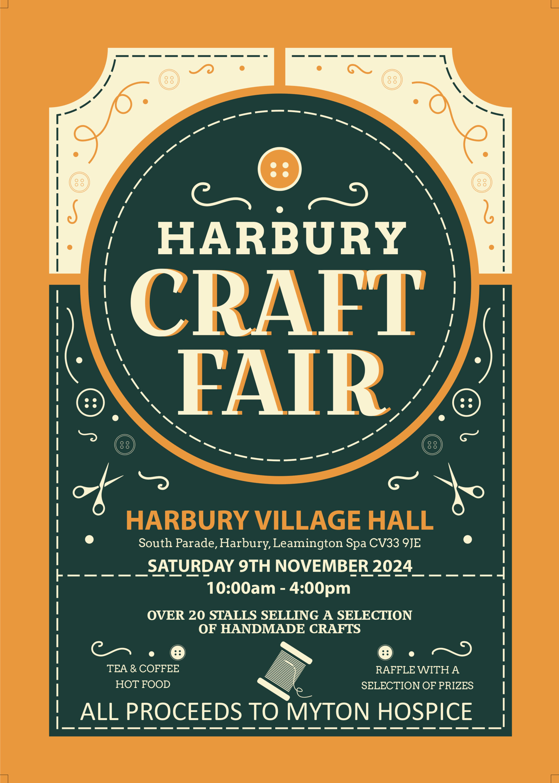 The Myton Hospices - Harbury Craft Fair Community Event Poster