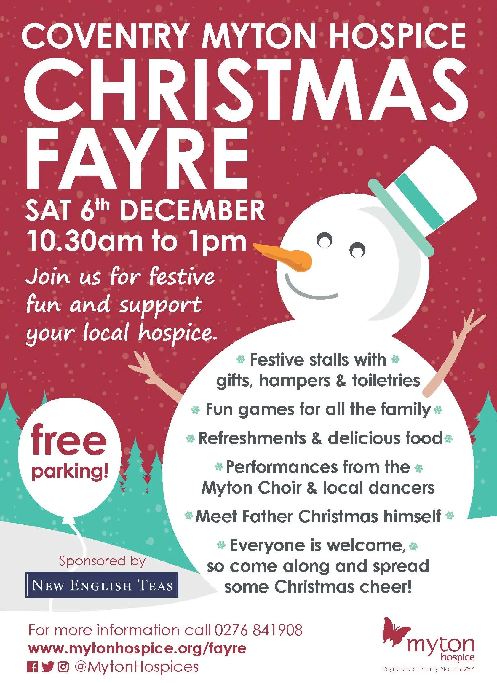 The Myton Hospices - Coventry Myton Hospice Christmas Fayre Poster 2025