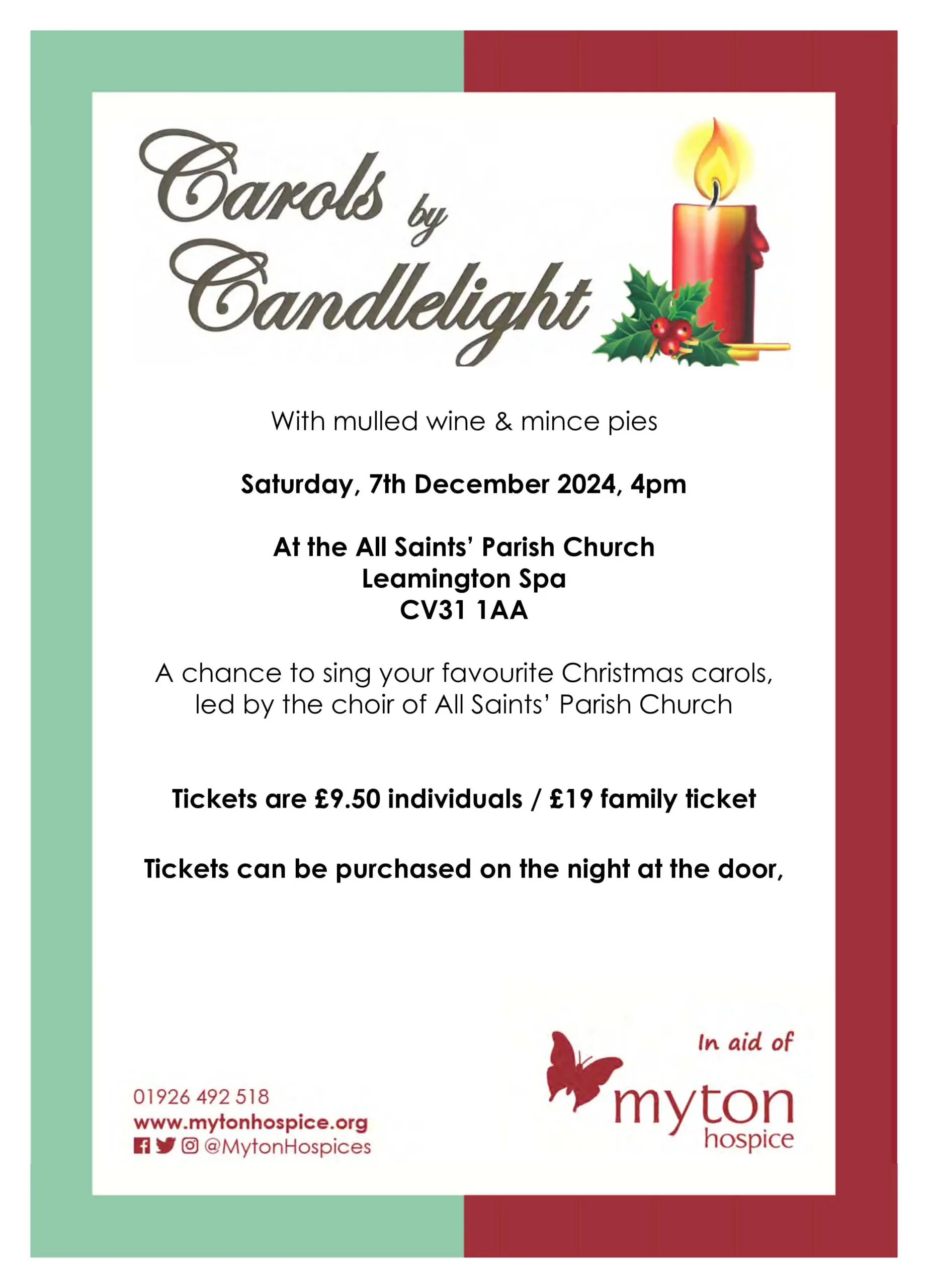 The Myton Hospices - Carols by Candlelight poster