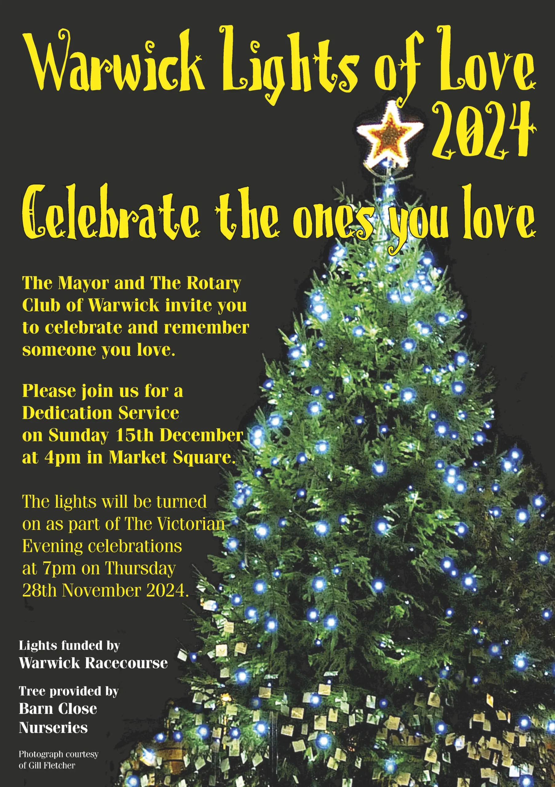 The Myton Hospices - Tree of Lights community event poster