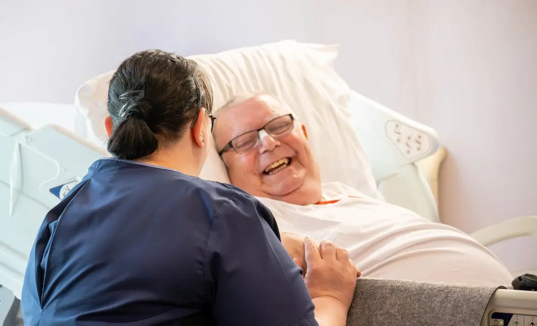 The Myton Hospices - Blog Header - Patient with Nurse