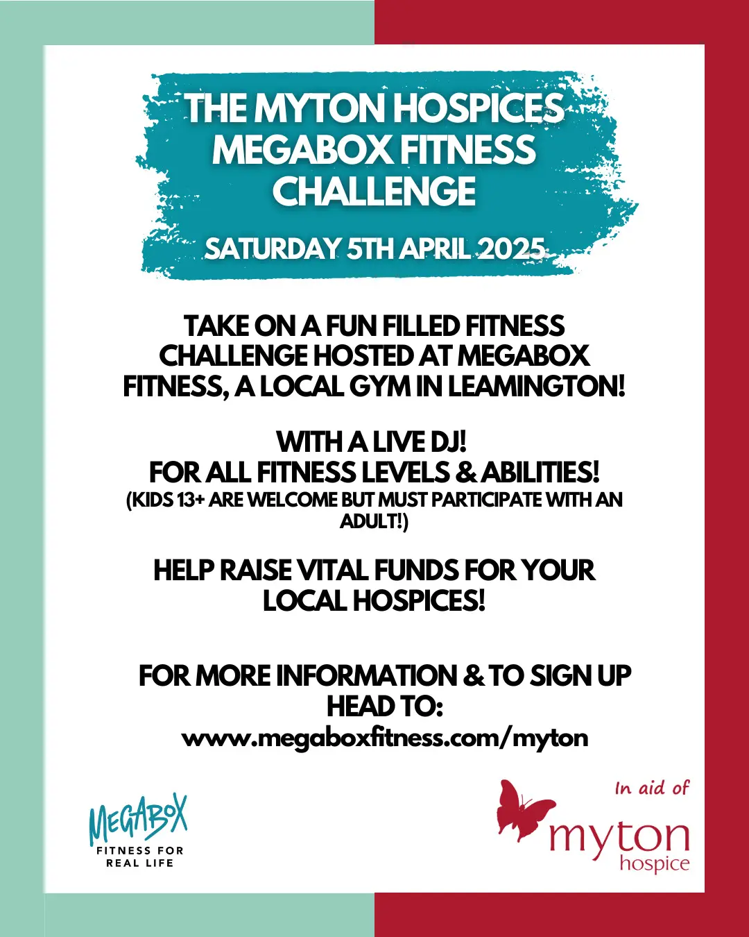 The Myton Hospices - MegaBox Fitness Community Event Poster