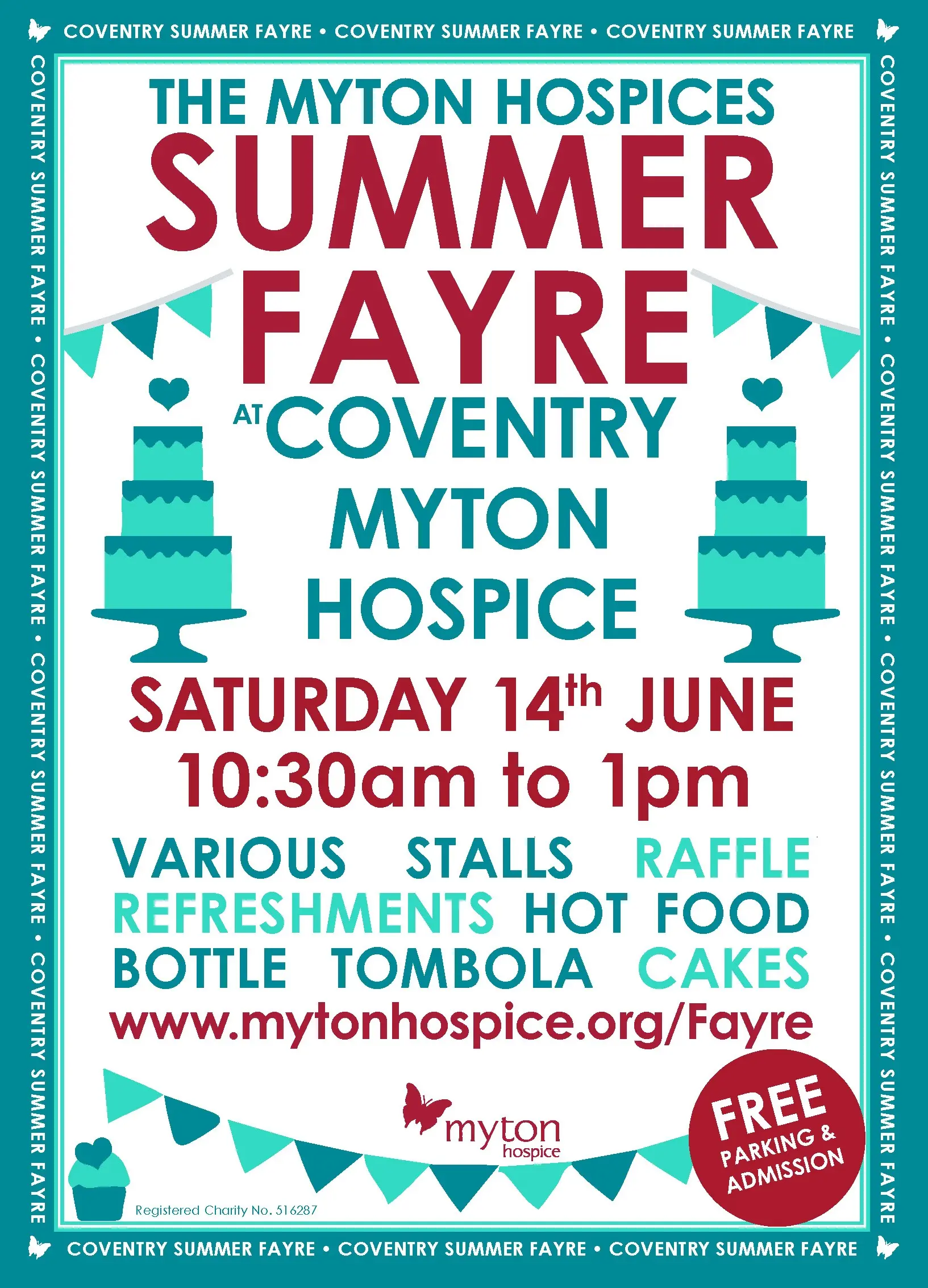 The Myton Hospices - Coventry Myton Hospice Summer Fayre Poster