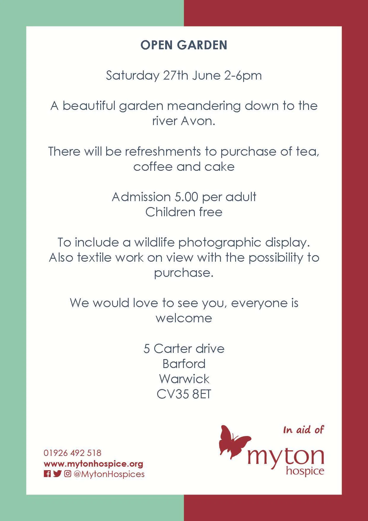 The Myton Hospices - Community Event Poster