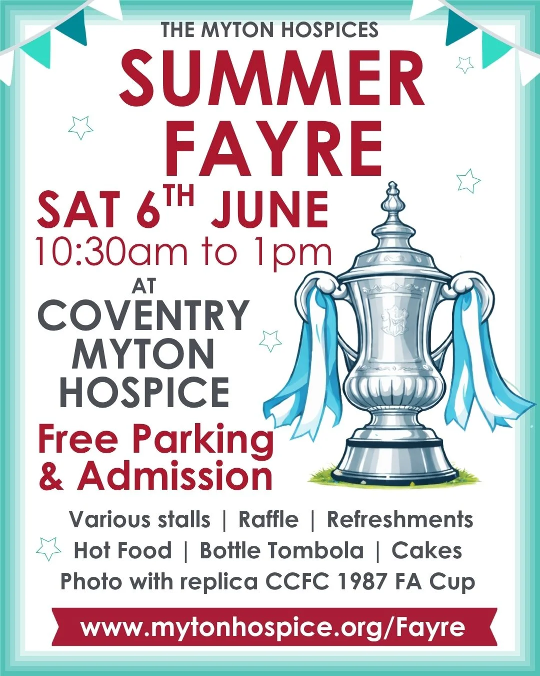 The Myton Hospices - Coventry Summer Fayre 2026 poster