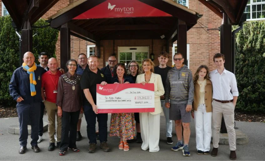 The Myton Hospices - KENFEST Cheque Photo