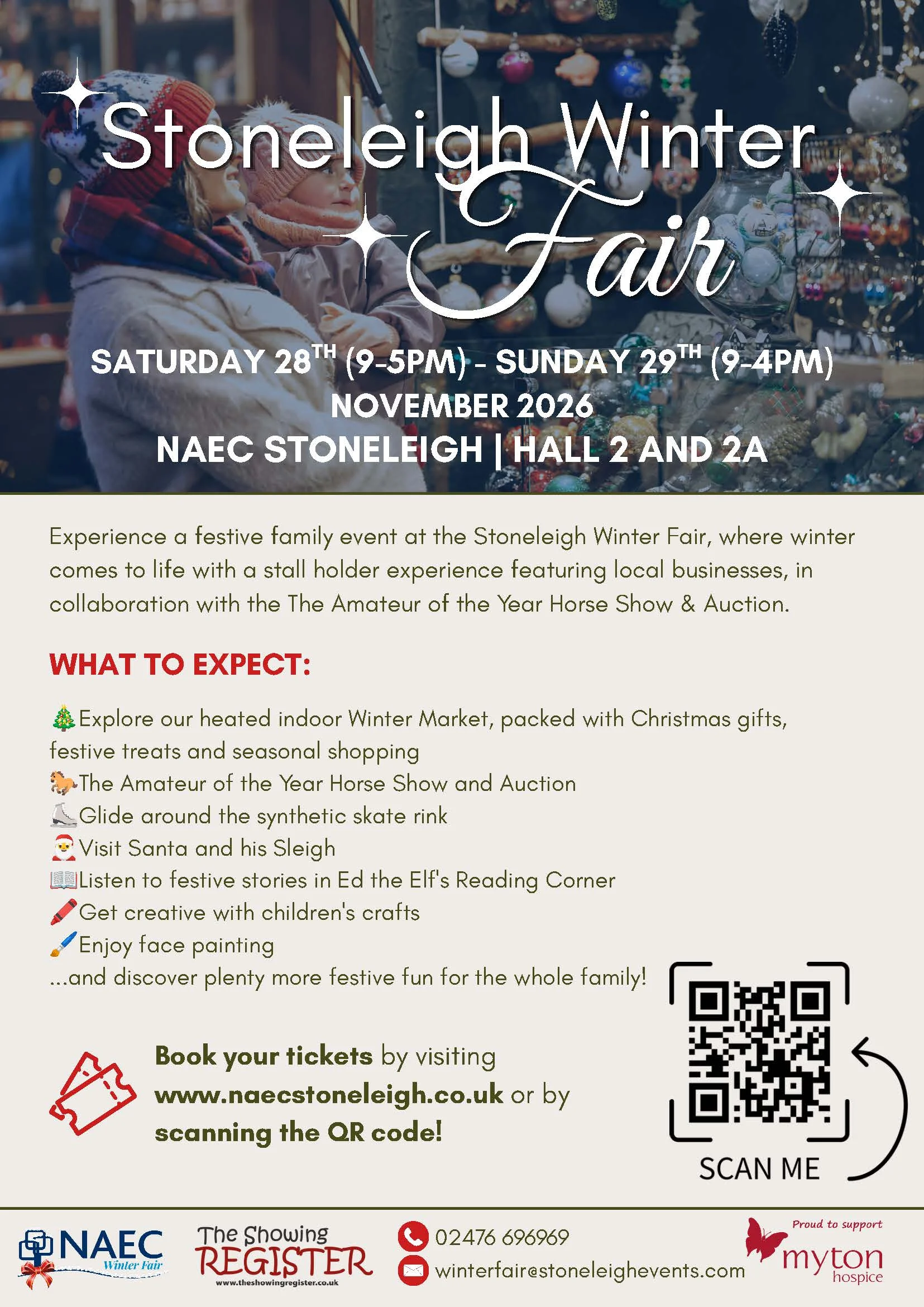 The Myton Hospices - Community Event Poster - Stoneleigh Winter Fair