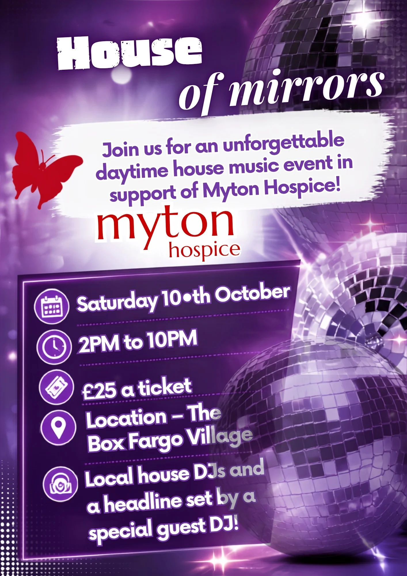 The Myton Hospices - House of Mirrors - Community Event Poster