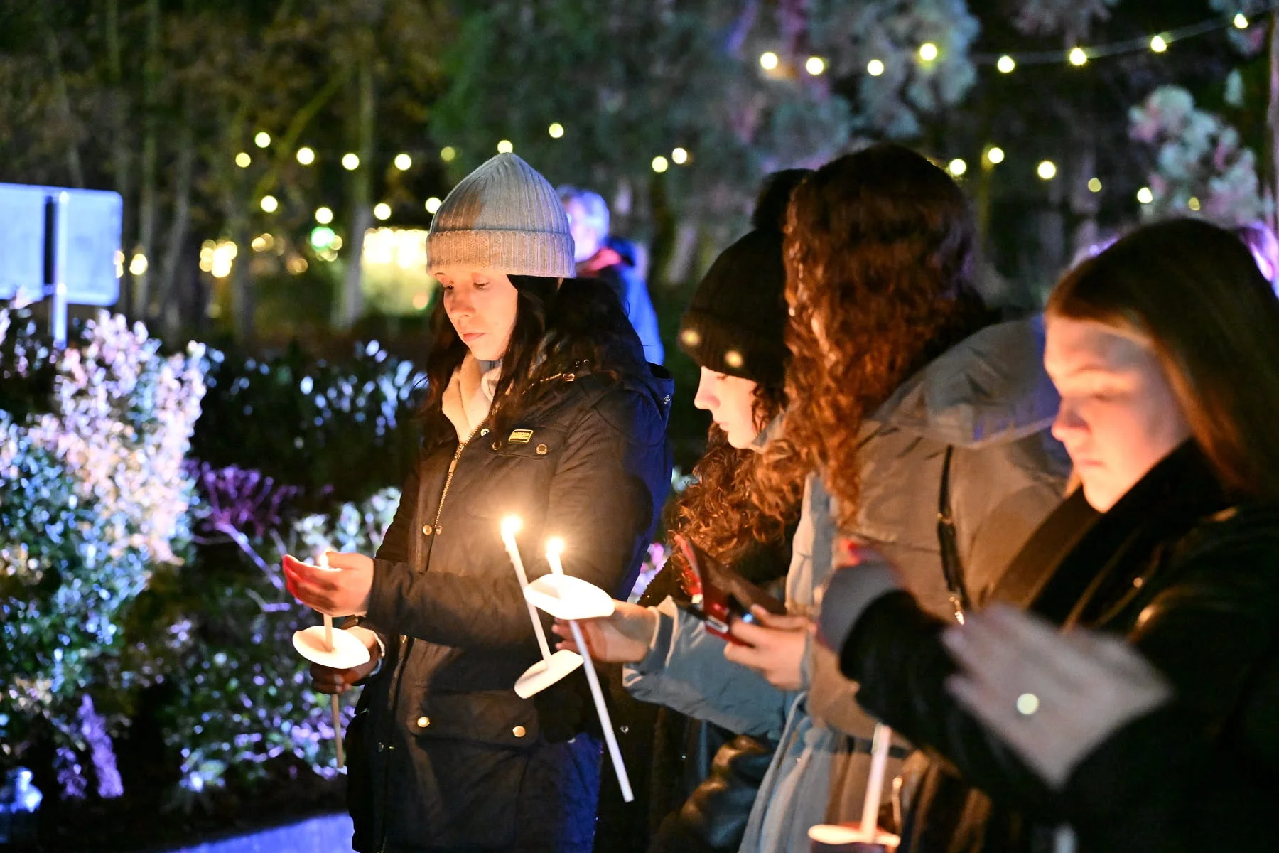 People coming together at a Light Up A Life remembrance service