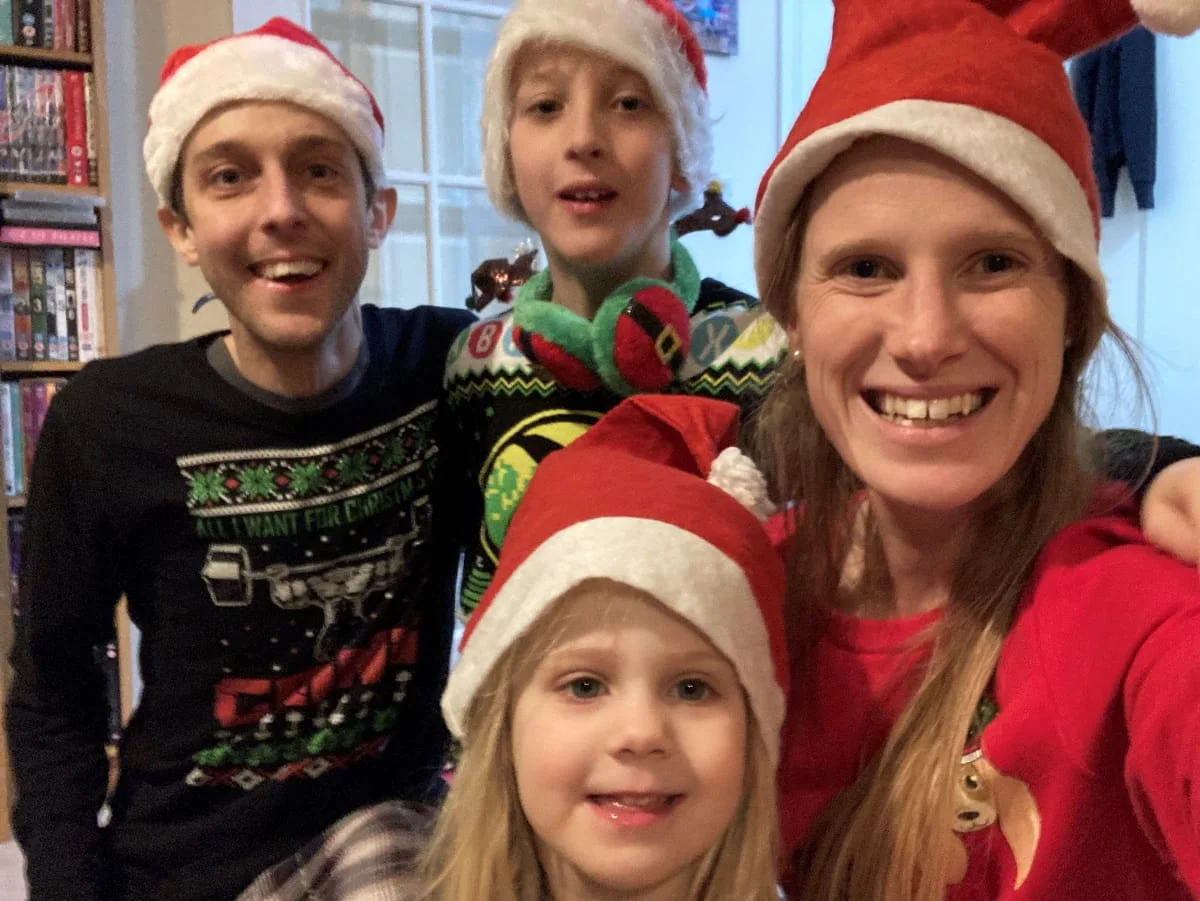 Dan and his family enjoying time together at Christmas