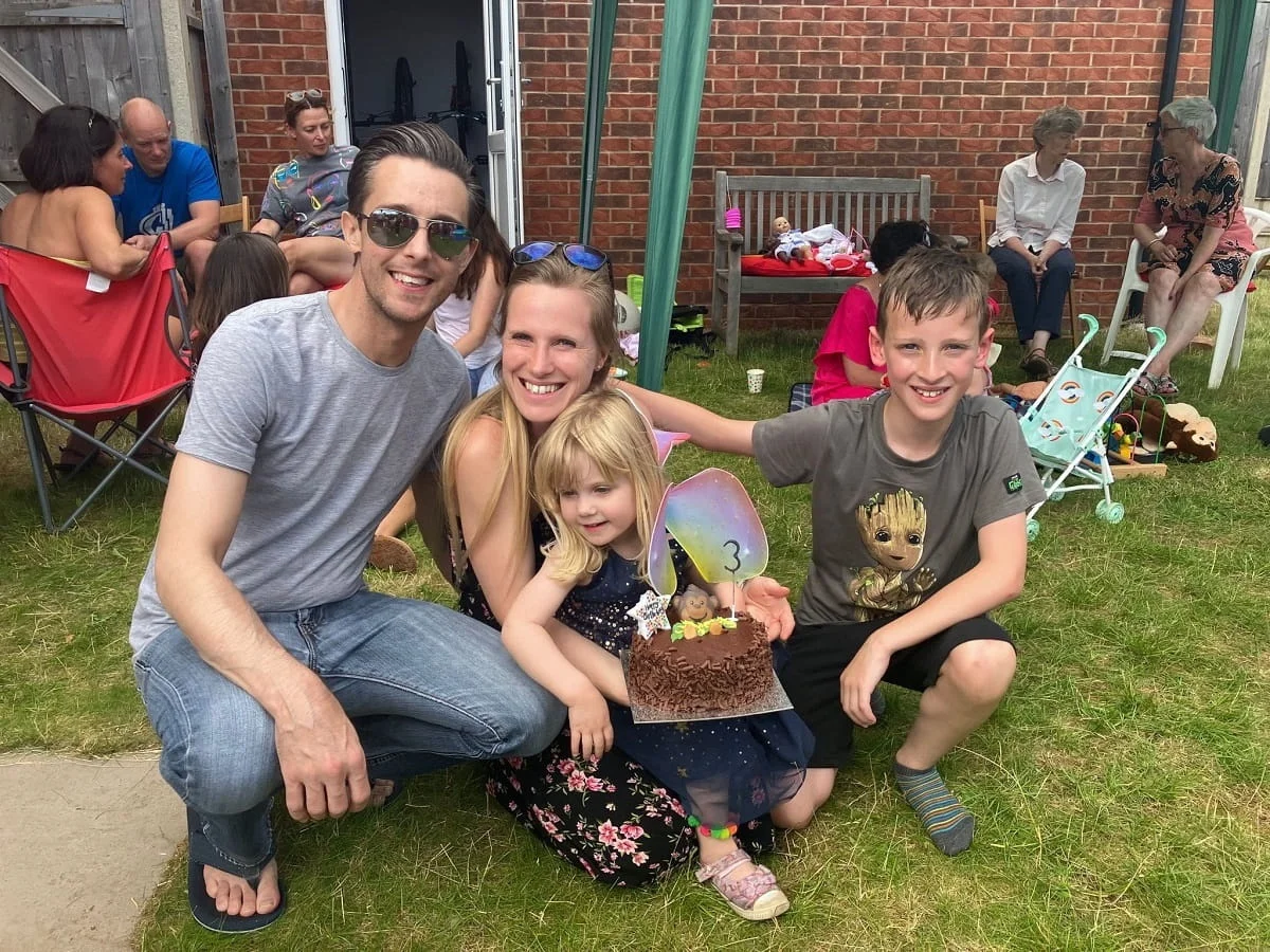 Dan and his family together