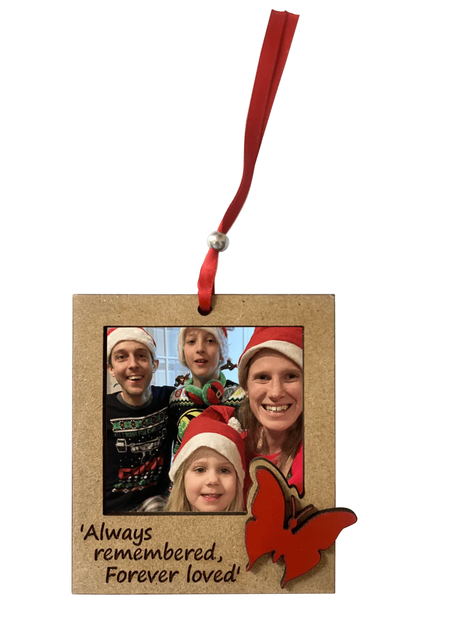 Light Up A Life wooden photo frame tree decoration