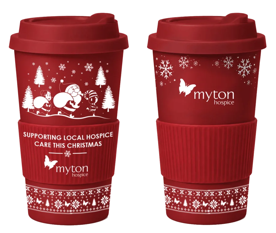 The Myton Hospices Santa Dash reusable cup