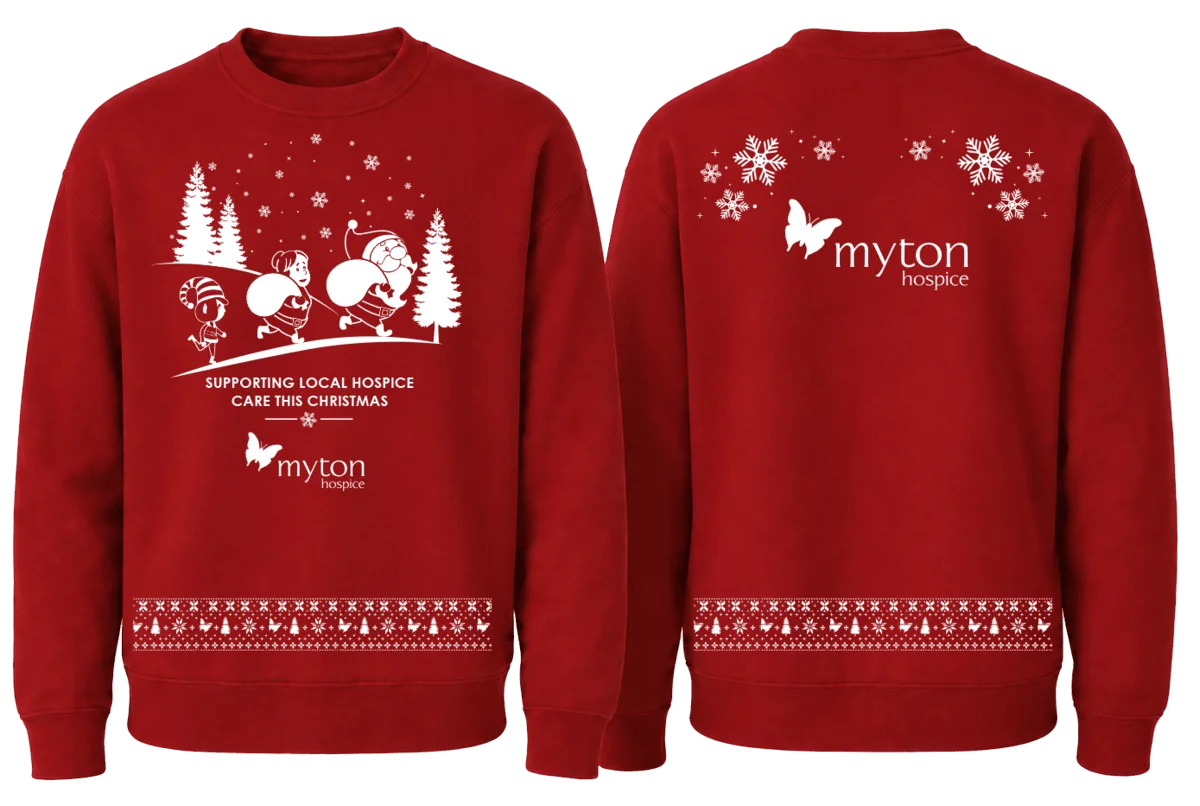 The Myton Hospices limited edition Santa Dash Christmas jumper