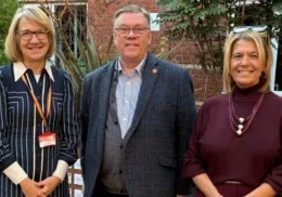 The Myton Hospices - Hospice UK Chair, Paul Jennings, Ruth Freeman and Sarah Faulkner at Coventry Myton Hospice