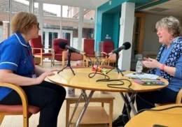 The Myton Hospices - Senior Staff Nurse Julie Cooke with Gill Phillips